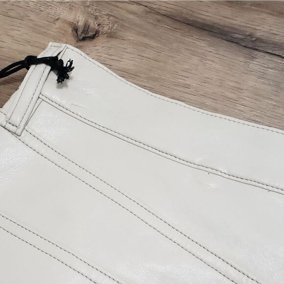 Agolde Recycled Leather 90's Pinch Waist Pants In Powder Size 30 NWT - Picture 13 of 15